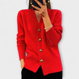 Marij – Γυναικείο πουλόβερ με V-λαιμόκοψη σε vintage στυλ