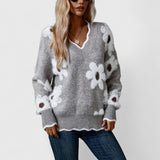 Ζηνοβία - Εκλεπτυσμένο πλεκτό με λουλουδάτο σχέδιο και θηλυκή γραμμή