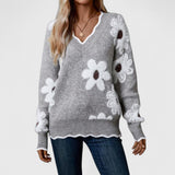 Ζηνοβία - Εκλεπτυσμένο πλεκτό με λουλουδάτο σχέδιο και θηλυκή γραμμή