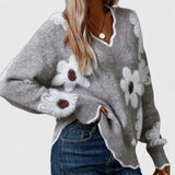 Ζηνοβία - Εκλεπτυσμένο πλεκτό με λουλουδάτο σχέδιο και θηλυκή γραμμή