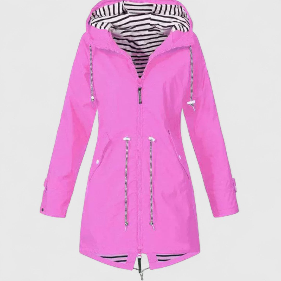 Φωτεινή - Κομψό αδιάβροχο γυναικείο μπουφάν με διακριτική λάμψη
