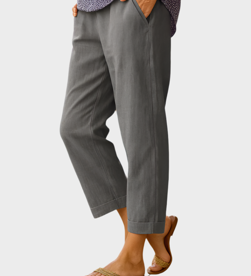 Καλοκαιρινό Παντελόνι από Λινό και Βαμβάκι