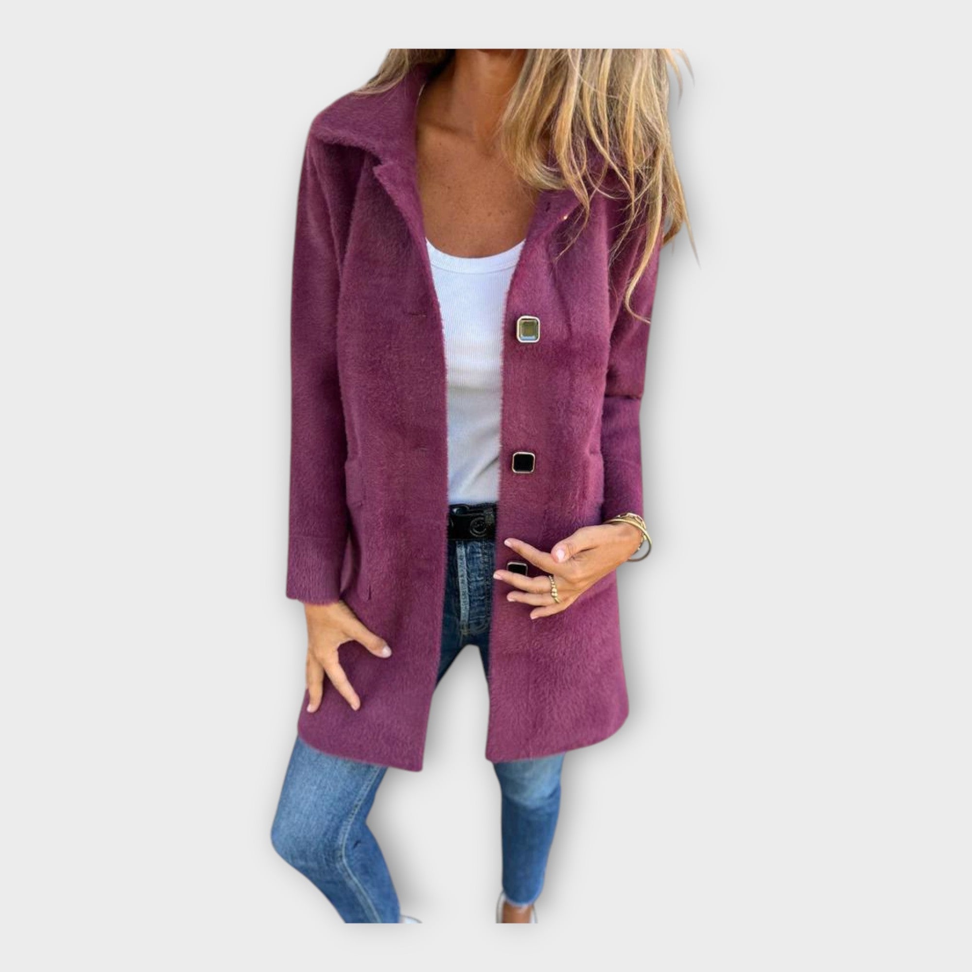 Μάλλινο Παλτό με Κομψό Κλείσιμο