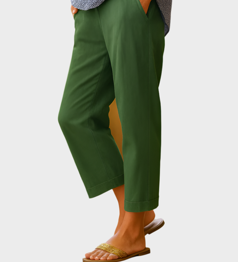 Καλοκαιρινό Παντελόνι από Λινό και Βαμβάκι