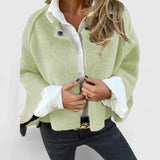 Ανδρομάχη - Κοντό μπουφάν με κομψές φουσκωτές μανσέτες και απαλή εφαρμογή