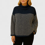 Αναΐς - Πλεκτό βαμβακερό πουλόβερ ζιβάγκο με εκλεπτυσμένο στυλ και άνεση