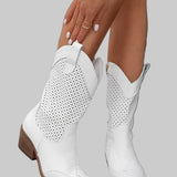 Anna - Μοντέρνες Καουμπόικες Μπότες από Τζιν με Πλαϊνό Φερμουάρ