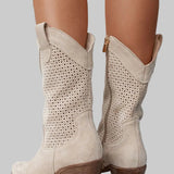 Anna - Μοντέρνες Καουμπόικες Μπότες από Τζιν με Πλαϊνό Φερμουάρ