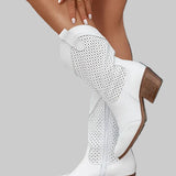 Anna - Μοντέρνες Καουμπόικες Μπότες από Τζιν με Πλαϊνό Φερμουάρ