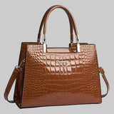 Erain - Γυαλιστερή τσάντα από δέρμα κροκόδειλου