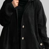 Cordia - Κοτλέ Μπουφάν με Κουκούλα