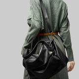 Adriani - Ρετρό γνήσια δερμάτινη μαλακή μινιμαλιστική τσάντα για καθημερινή χρήση