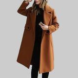 Ariadne - Κομψό μακρύ καμηλό παλτό