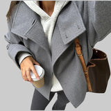 Iris - Μινιμαλιστικό γκρι σακάκι από μείγμα μαλλιού