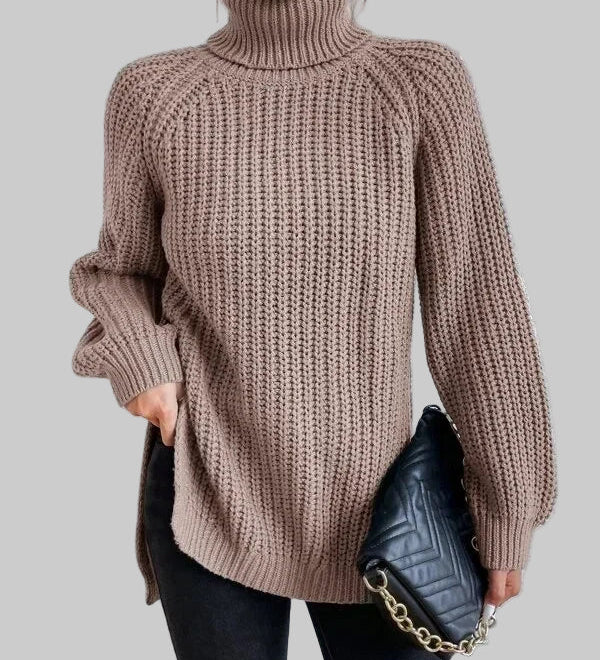 Μαρία - Ζεστό και φαρδύ πουλόβερ με γιακά