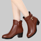 Φρεντέρικα - Κομψές χειμερινές μπότες με φερμουάρ