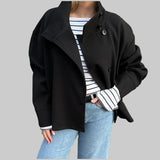 Iris - Μινιμαλιστικό γκρι σακάκι από μείγμα μαλλιού