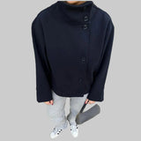 Iris - Μινιμαλιστικό γκρι σακάκι από μείγμα μαλλιού