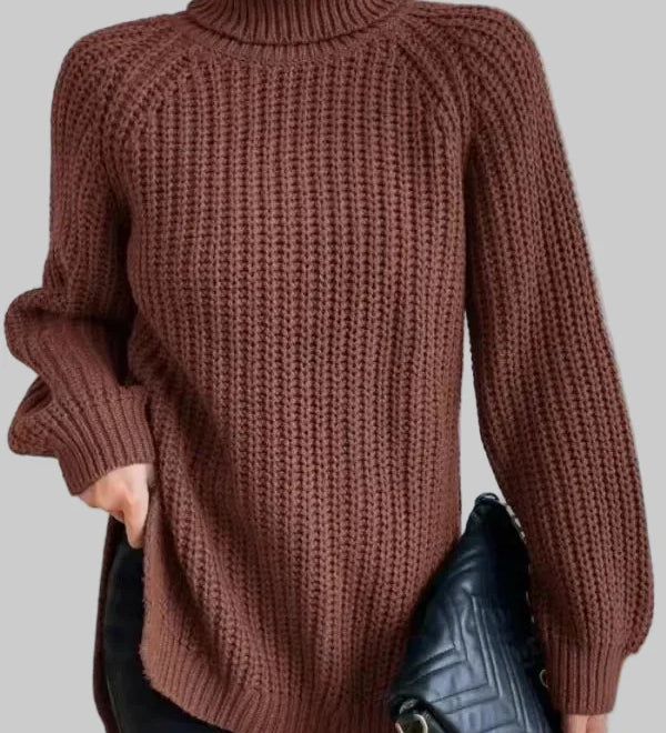 Μαρία - Ζεστό και φαρδύ πουλόβερ με γιακά