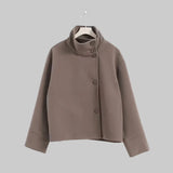 Iris - Μινιμαλιστικό γκρι σακάκι από μείγμα μαλλιού