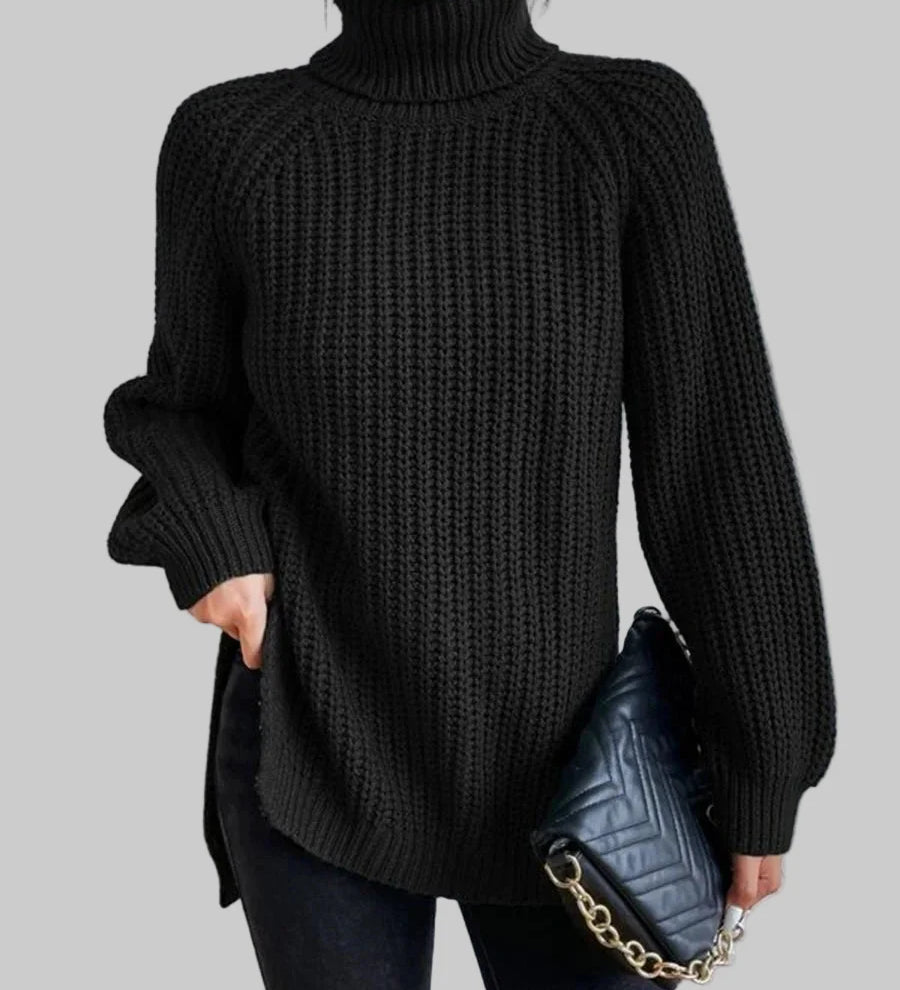 Μαρία - Ζεστό και φαρδύ πουλόβερ με γιακά