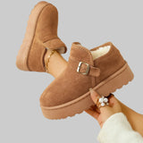 Selene - Ζεστά μποτάκια με επένδυση από συνθετική γούνα και εμφάνιση σουέτ