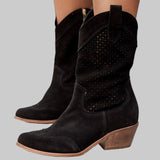 Anna - Μοντέρνες Καουμπόικες Μπότες από Τζιν με Πλαϊνό Φερμουάρ