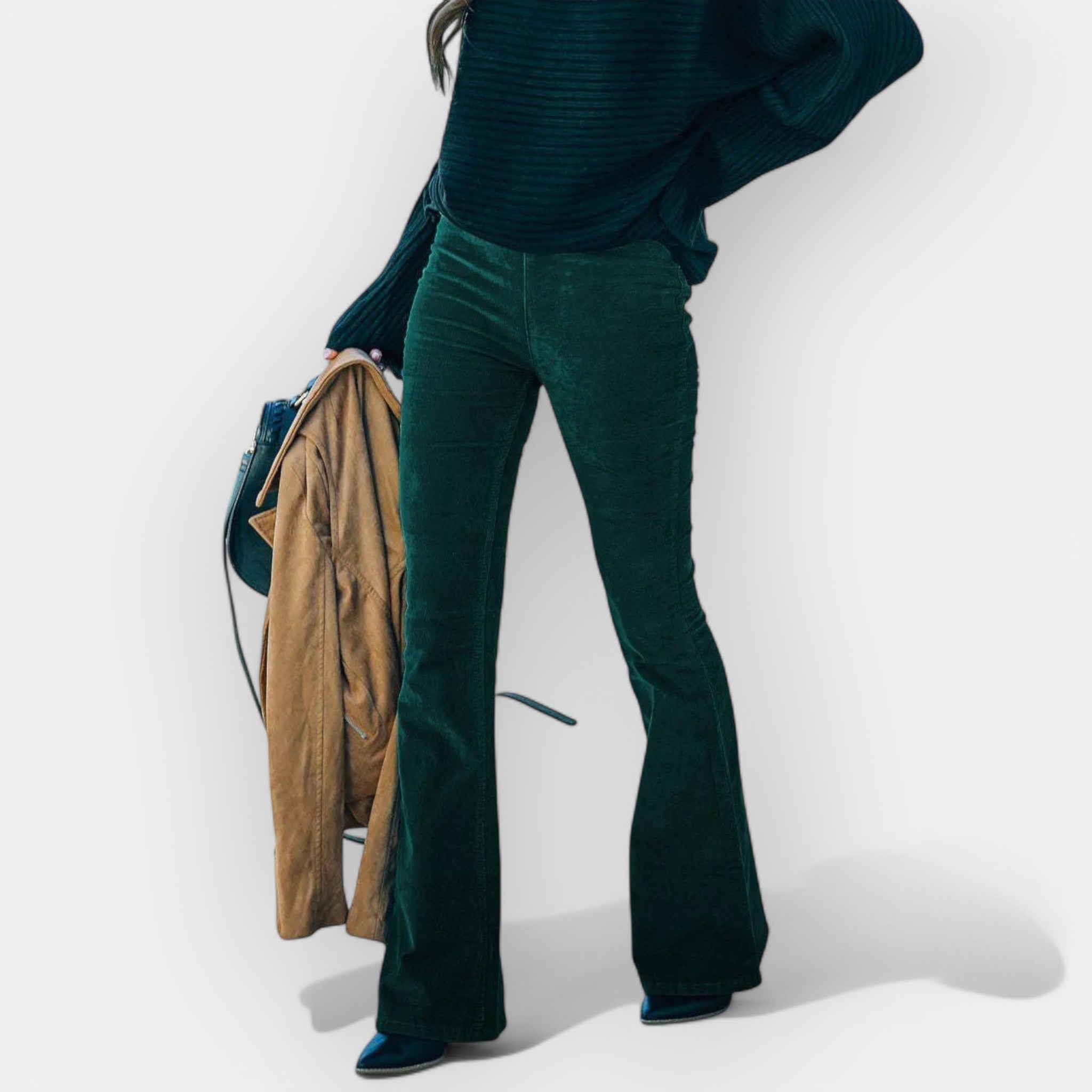 Ψηλόμεσο Παντελόνι με Φαρδιά Μπατζάκια