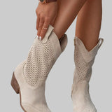 Anna - Μοντέρνες Καουμπόικες Μπότες από Τζιν με Πλαϊνό Φερμουάρ