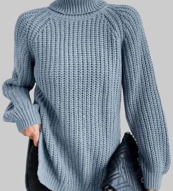 Μαρία - Ζεστό και φαρδύ πουλόβερ με γιακά