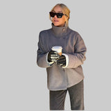 Iris - Μινιμαλιστικό γκρι σακάκι από μείγμα μαλλιού