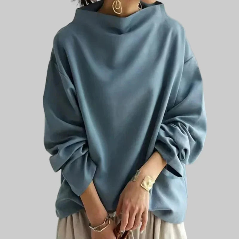 Γεωργία - Μοντέρνο μπλουζάκι με ψηλό γιακά και μανίκια Dolman