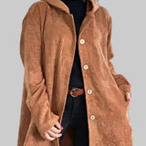 Cordia - Κοτλέ Μπουφάν με Κουκούλα