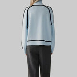 Βασιλική - Κομψό μονόχρωμο πουλόβερ με ψηλό γιακά