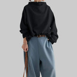 Γεωργία - Μοντέρνο μπλουζάκι με ψηλό γιακά και μανίκια Dolman