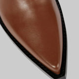 Daphne - Μπότες με τακούνι πάνω από το γόνατο με δερμάτινη εμφάνιση