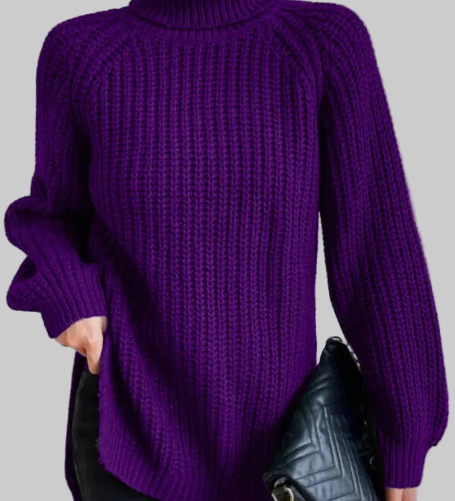 Μαρία - Ζεστό και φαρδύ πουλόβερ με γιακά