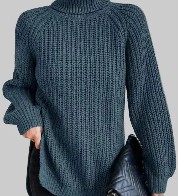 Μαρία - Ζεστό και φαρδύ πουλόβερ με γιακά