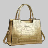 Erain - Γυαλιστερή τσάντα από δέρμα κροκόδειλου