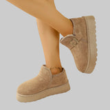 Selene - Ζεστά μποτάκια με επένδυση από συνθετική γούνα και εμφάνιση σουέτ