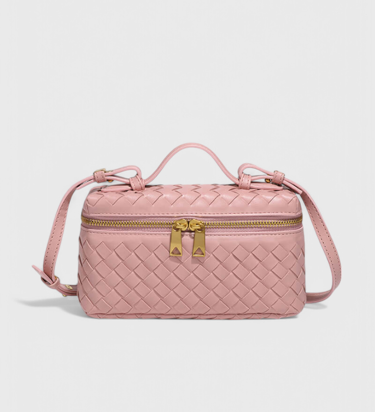 Μίλλα Μίνι Τσάντα Υφασμένη με Χρυσά Αξεσουάρ