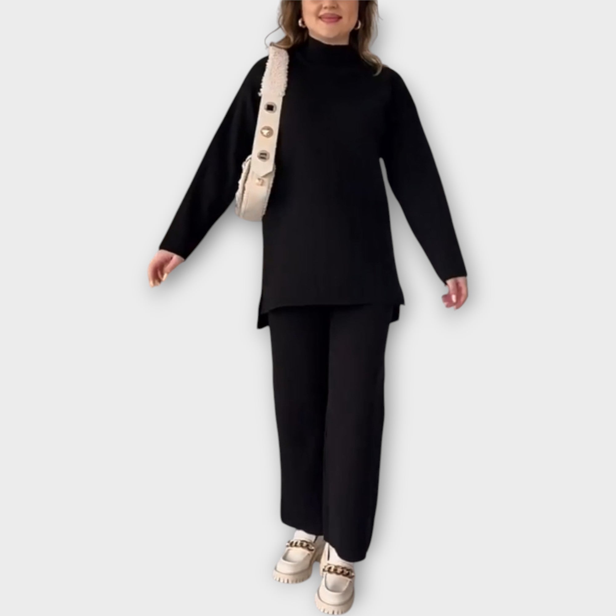 Πλεκτό Σετ με Χαλαρή Εφαρμογή