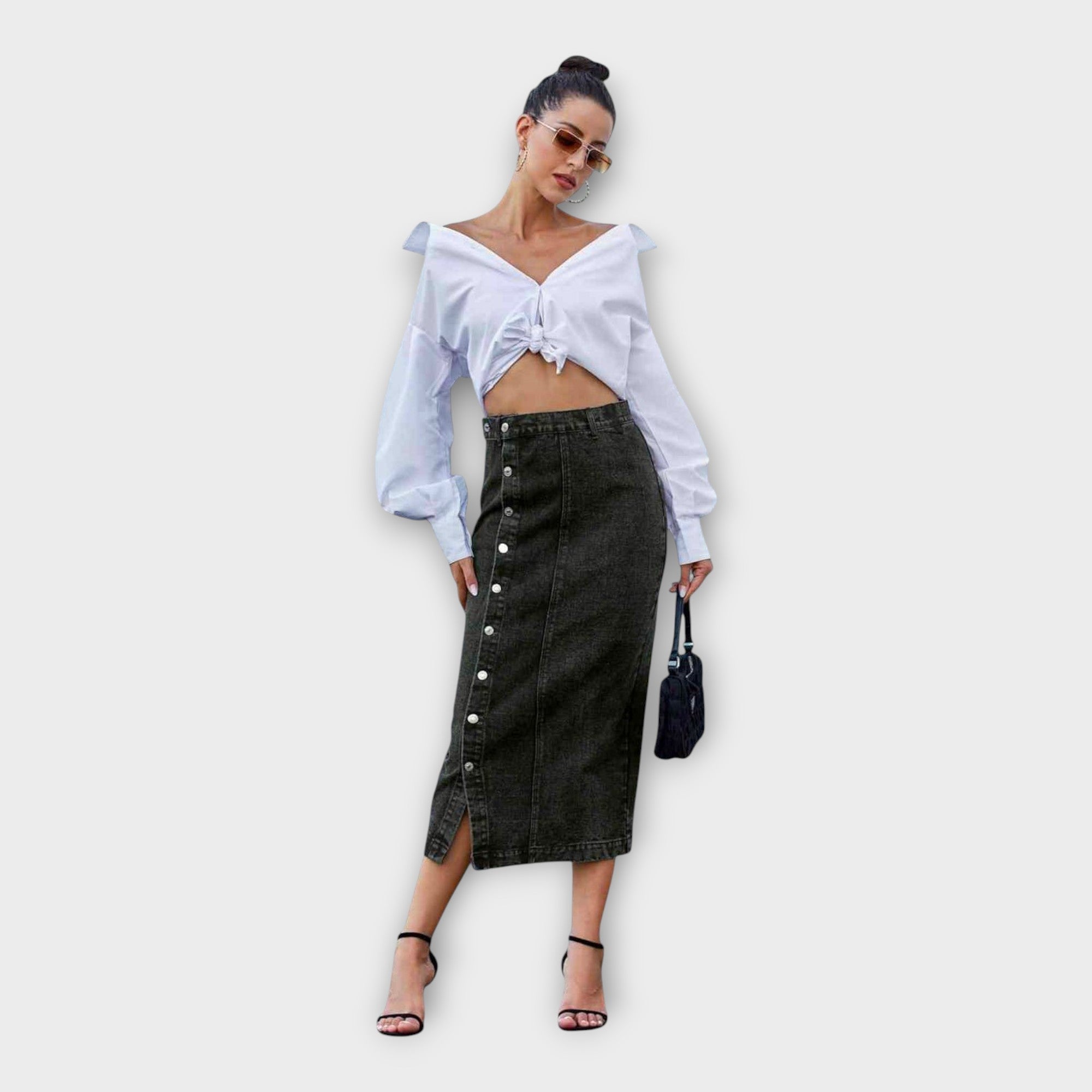 Μάξι Φούστα με Κουμπιά