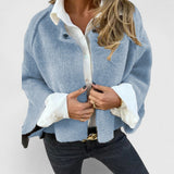 Ανδρομάχη - Κοντό μπουφάν με κομψές φουσκωτές μανσέτες και απαλή εφαρμογή