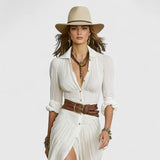 Κλεονίκη - Μακρύ λινό φόρεμα με διακριτική κομψότητα και φυσική άνεση